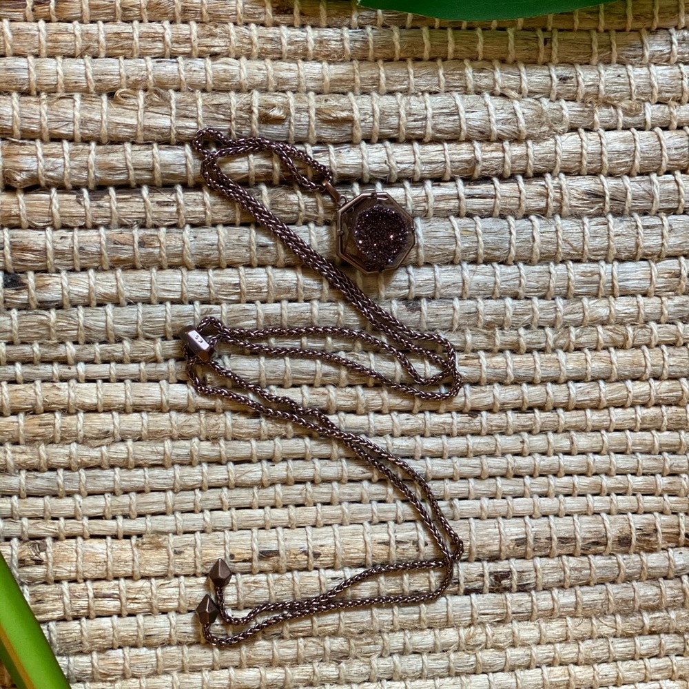 Izzie Chocolate Drusy Necklce!